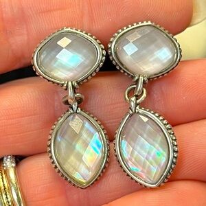 Lagos Sterling Silver & Mother-of-Pearl Drop Caviar Earrings